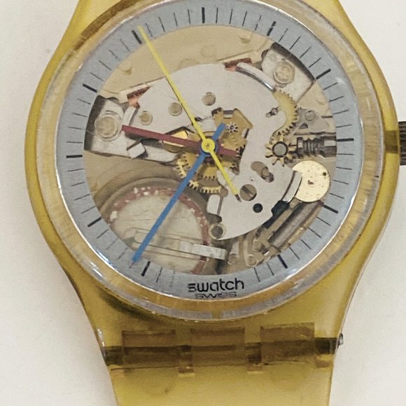 Swatch Accessories Clear Vintage Jellyfish Swatch Watch From Mid 8s